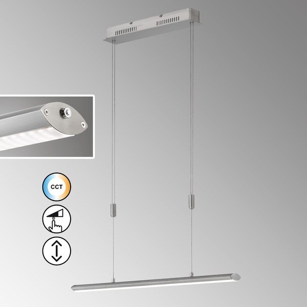Ezüstszínű fém LED dimmelhető függőlámpa Beat – Fischer & Honsel-image-1