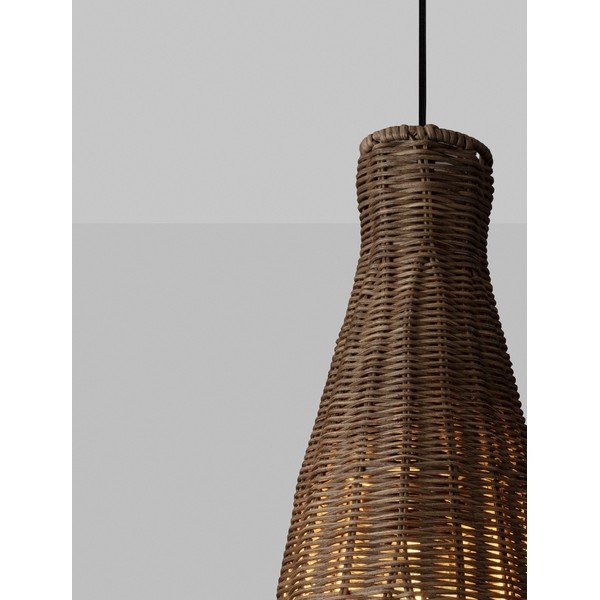 Natúr színű rattan függőlámpa ø 19,5 cm Rielo – Nova Luce-image-3