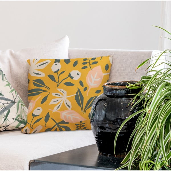 Square Plants pamut párna, 45 x 45 cm - Butter Kings-image-1