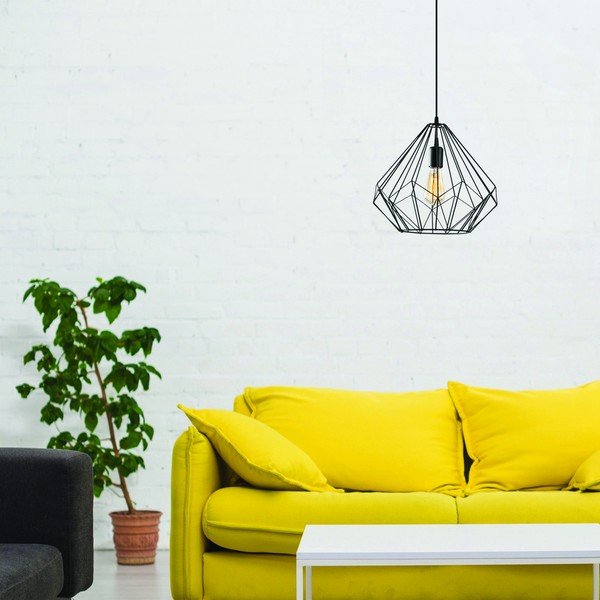 Fekete függőlámpa fém búrával ø 37 cm Diamond – Opviq lights-image-1