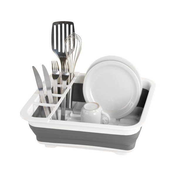 Rack fehér-szürke összecsukható edényszárító - Wenko-image-3
