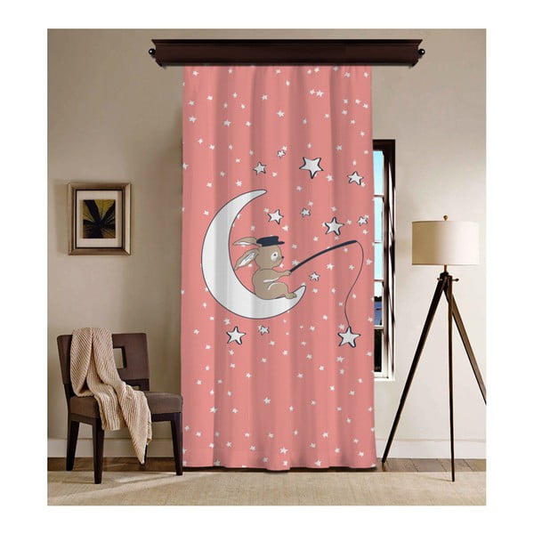 Curtain Moon rózsaszín függöny, 140 x 260 cm
