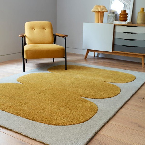 Okkersárga kézi szövésű gyapjú szőnyeg 120x170 cm Canvas – Asiatic Carpets-image-1