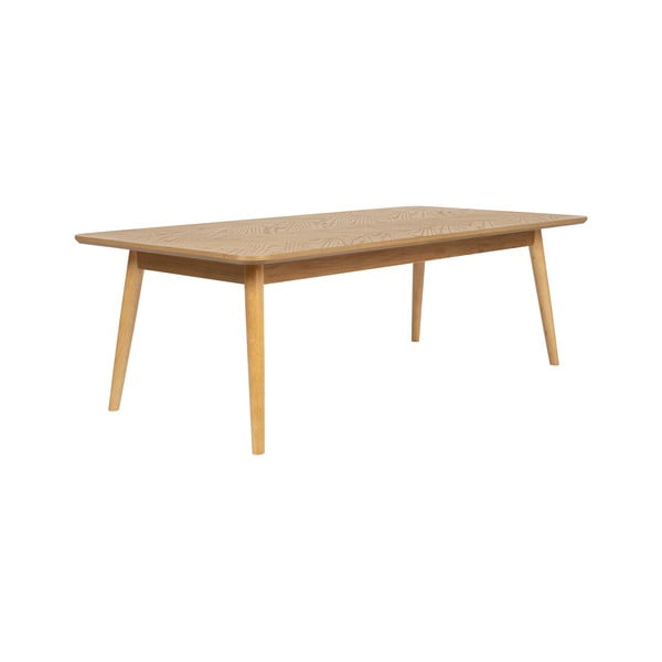 Natúr színű dohányzóasztal tölgyfa dekoros asztallappal 60x120 cm Fabio – White Label-image-2