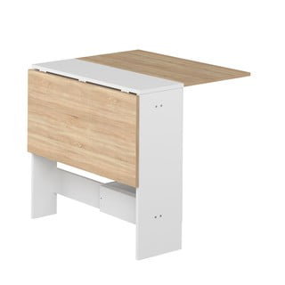 Bővíthető étkezőasztal tölgyfa dekoros asztallappal 76x28 cm Papillon – TemaHome