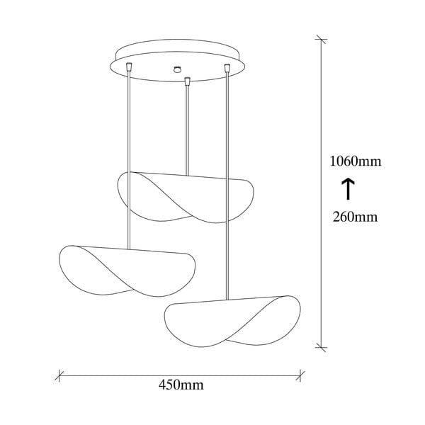 Fekete-aranyszínű függőlámpa fém búrával ø 45 cm Sivani – Opviq lights-image-4