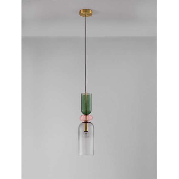 Aranyszínű üveg függőlámpa ø 11 cm Murano – Nova Luce-image-2