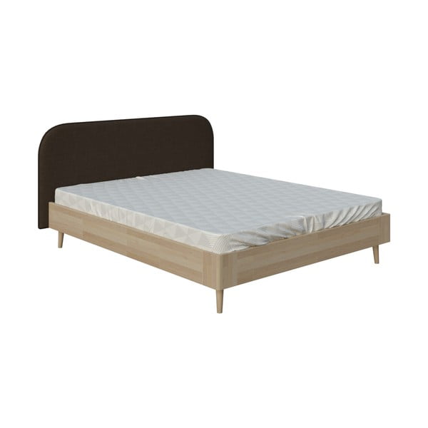 Lagom Plain Wood barna kétszemélyes ágy, 140 x 200 cm - AzAlvásért