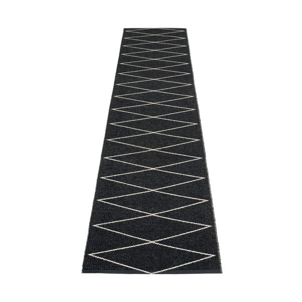 Fekete kültéri-beltéri futószőnyeg 70x320 cm Max Black – Pappelina