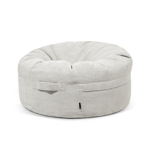 Krémszínű kordbársony babzsákfotel Roll 105 – SLOWDOWN