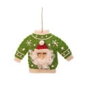 Textil kézzel készített karácsonyfadísz 12 cm Santa Jumper – Sass & Belle