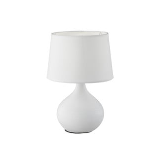 Martin fehér asztali lámpa kerámiából és szövetből, magasság 29 cm - Trio