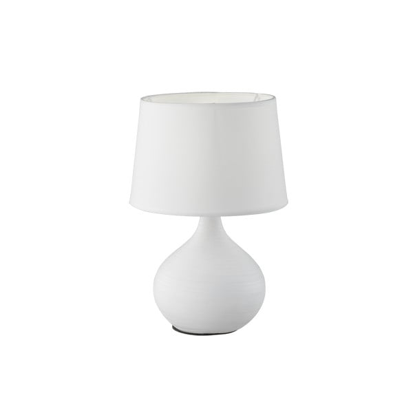Martin fehér kerámia-szövet asztali lámpa, magasság 29 cm - Trio