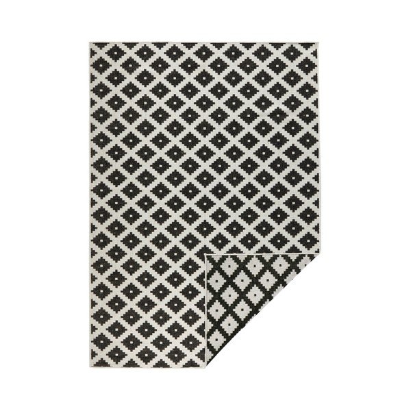 Fekete-fehér mintás kétoldalas szőnyeg, 120 x 170 cm - Bougari-image-1