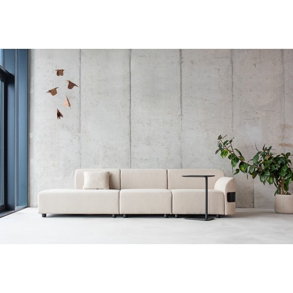 Világosszürke párna moduláris kanapéhoz gyapjú-len huzattal Hugg - Gazzda-image-1