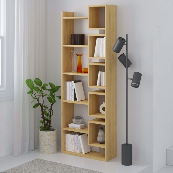 Könyvespolc tölgyfa dekorral 60x168,5 cm Eladi – Marckeric-image-4