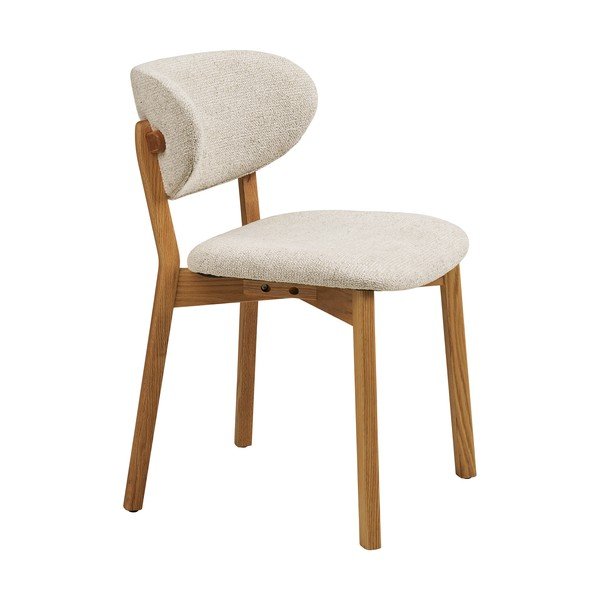 Bézs-natúr színű kárpitozott étkezőszék Dunkirk – House Nordic-image-4