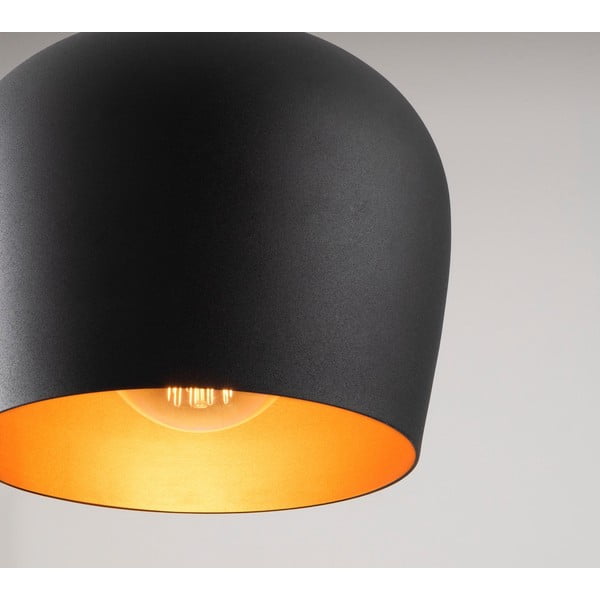 Fekete függőlámpa fém búrával Berceste – Opviq lights-image-3