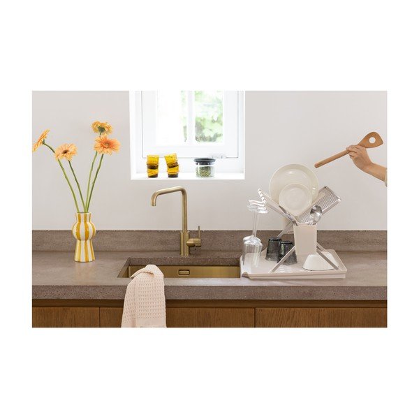 Bézs fém kétszintes edényszárító 42x51 cm – Brabantia-image-1