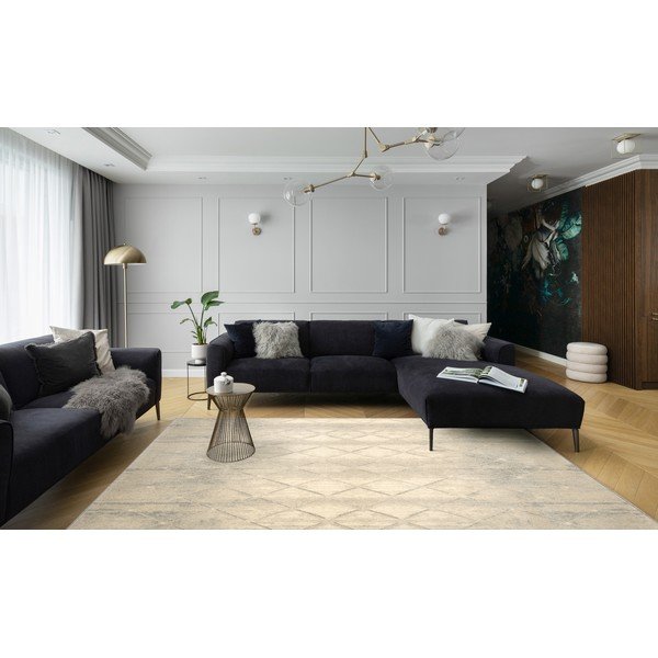 Krémszínű gyapjú szőnyeg 200x300 cm Colette – Agnella-image-1