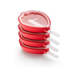 Piros eper formájú szilikon jégkrém forma, 4 db - Lékué