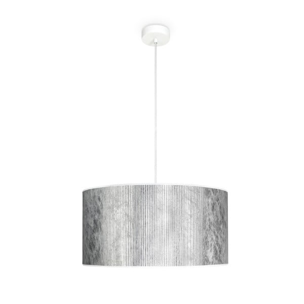 Tres ezüstszínű mennyezeti lámpa fehér kábellel, Ø 50 cm - Bulb Attack