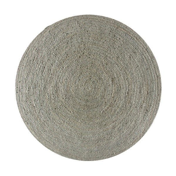 Rug Circle Grey juta szőnyeg, ⌀ 140 cm - Linen