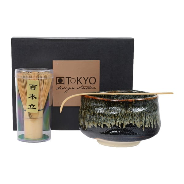 Black ajándékkészlet Matcha Tea készítéséhez - Tokyo Design Studio