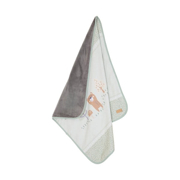 Világoszöld mikroplüss gyerek takaró 80x80 cm Woodland Buddies – Roba-image-1