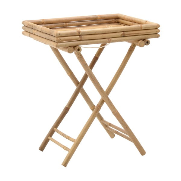 Bamboo bambusz kisasztal tálcával - InArt