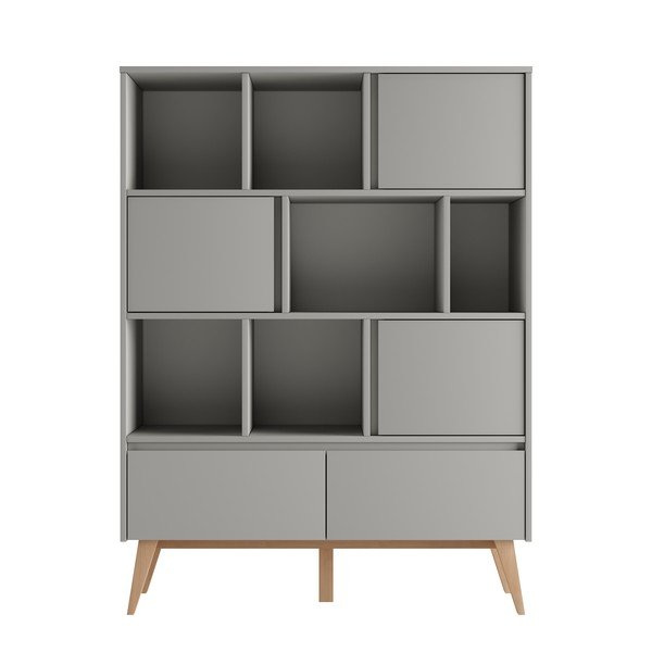 Szürke gyerek könyvespolc 120x42,5 cm Swing – Pinio-image-3