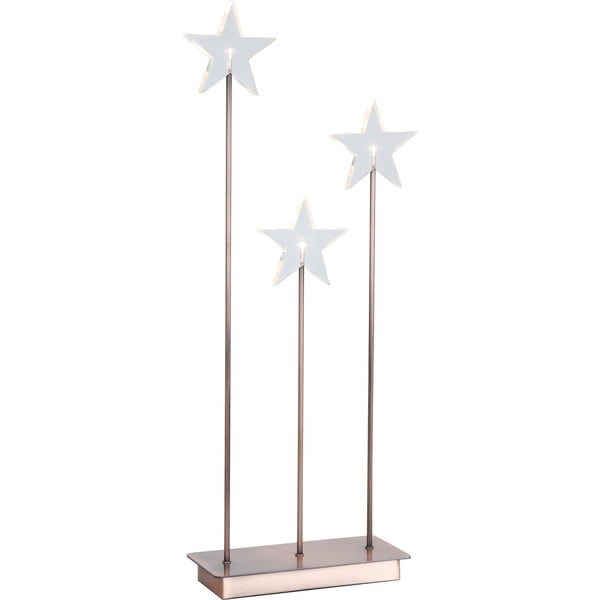 Trio Star Copper világító csillagok állvánnyal, magasság 59 cm - Best Season
