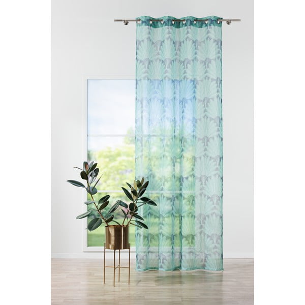 Zöld átlátszó függöny 140x260 cm Mauritius – Mendola Fabrics-image-2