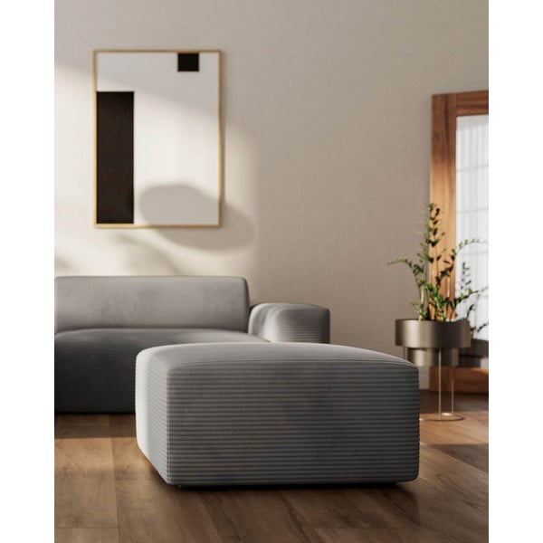 Szürke kordbársony puff Fluvio – MESONICA-image-3