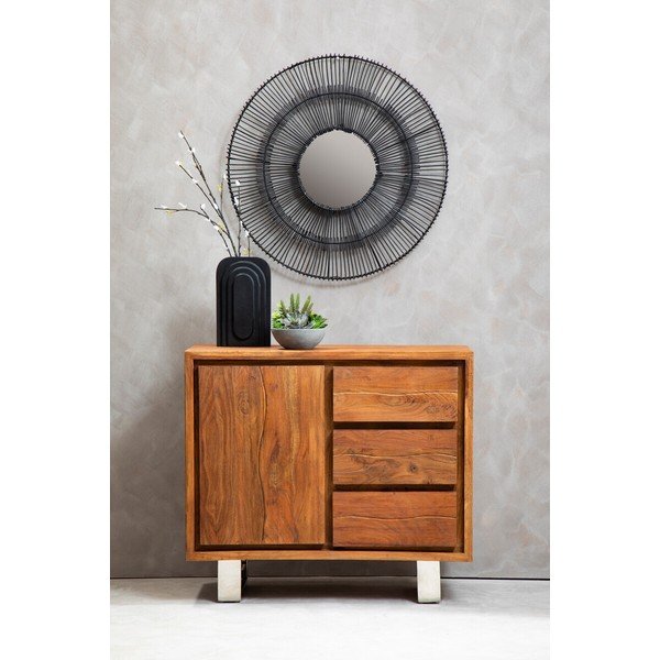 Sötét natúr színű akácfa komód 92x82x40 cm Simla – Premier Housewares-image-4