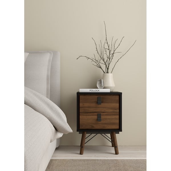 Sötétbarna éjjeliszekrény Ry – Tvilum-image-1