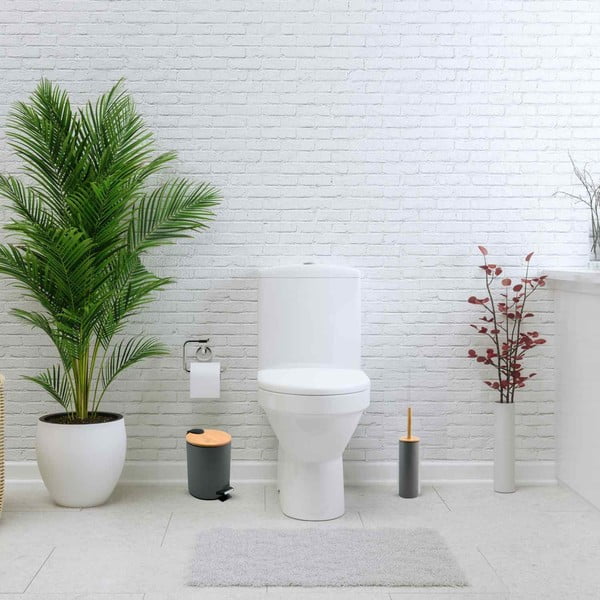 Sötétszürke acél pedálos szemetes 3 l   Adonis – Spirella-image-1