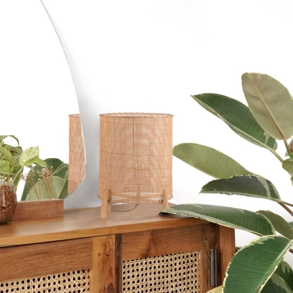 Wala rattan asztali lámpa, magasság 35 cm - SULION-image-2