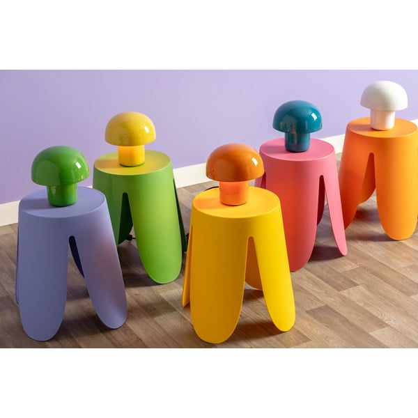 Fehér asztali lámpa fém búrával (magasság 20 cm) Fat Mushroom – Leitmotiv-image-3