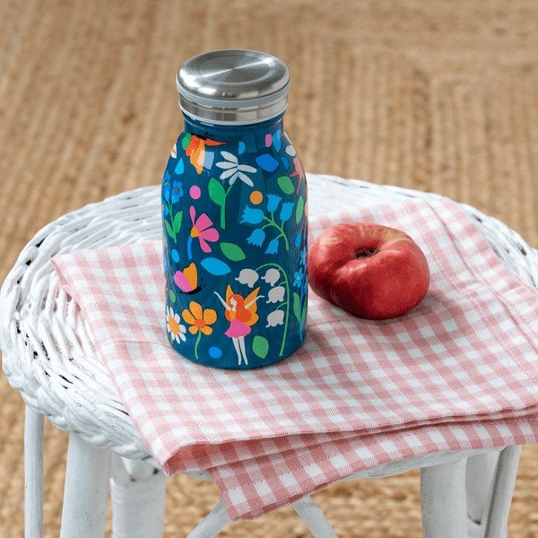 Kék rozsdamentes acél gyerek ivópalack 250 ml Fairies in the Garden – Rex London-image-1
