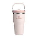 Világos rózsaszín rozsdamentes acél termosz 600 ml IceFlow™ Flip Straw 2.0 Tumbler Rose Quartz – Stanley