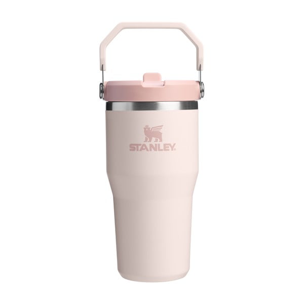 Világos rózsaszín rozsdamentes acél termosz 600 ml IceFlow™ Flip Straw 2.0 Tumbler Rose Quartz – Stanley