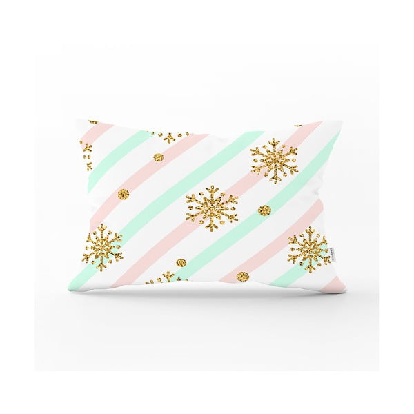 Gold Snowflake karácsonyi párnahuzat, 35 x 55 cm - Minimalist Cushion Covers