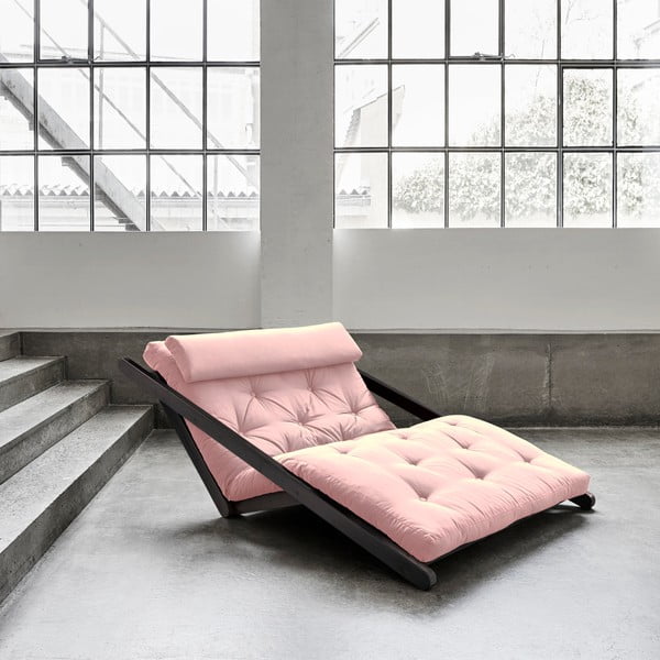 Figo Wenge/Pink Peonie kétszemélyes átalakítható fekvőfotel - Karup