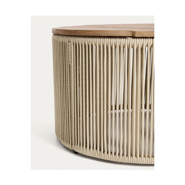 Kerek kerti dohányzóasztal akácfa asztallappal ø 60 cm Dandara – Kave Home-image-3