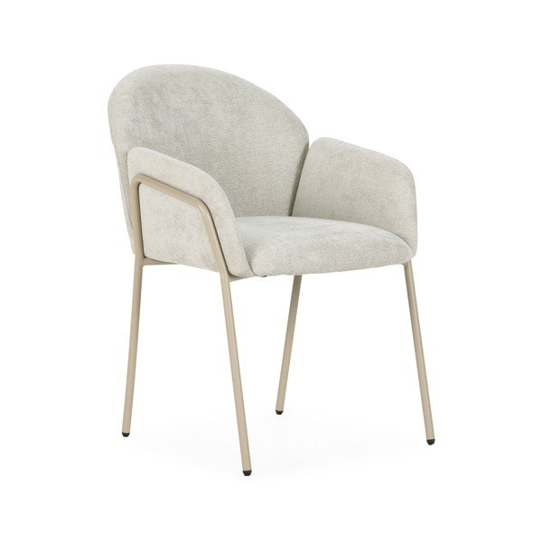 Bézs kárpitozott étkezőfotel szett 2 db-os Aslin – MOME