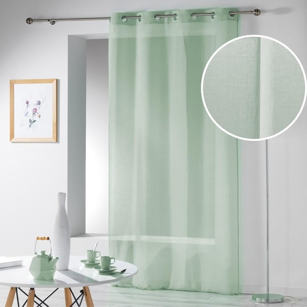 Világoszöld fényáteresztő függöny 140x280 cm Telma – douceur d'intérieur-image-3