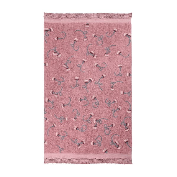 Rózsaszín mosható kézi szövésű pamut gyerek szőnyeg 140x210 cm English Garden Ash Rose – Lorena Canals