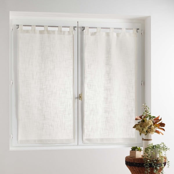 Krémszínű átlátszó függöny szett 2 db-os 60x90 cm Haltona – douceur d'intérieur-image-2