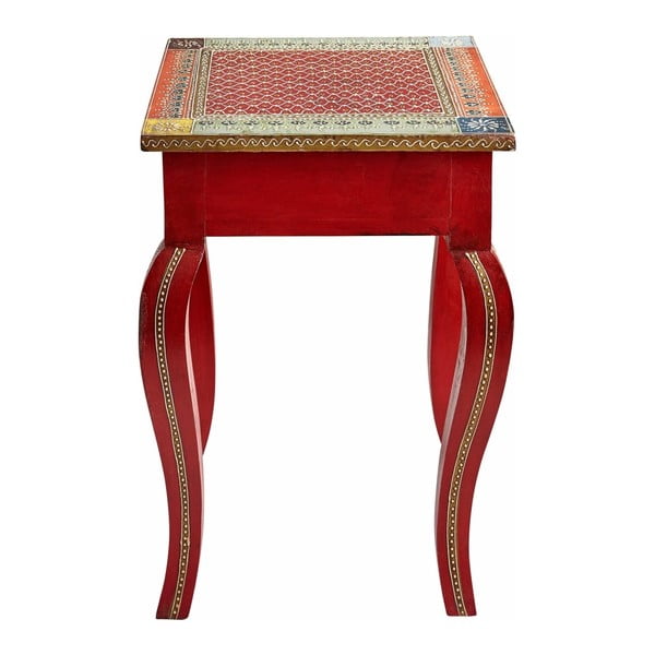 Vito piros színű kisasztal mangófából - Støraa-image-1